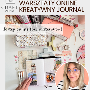 Gotowa rozkładówka z journala stworzona podczas warsztatu online z Craftvena